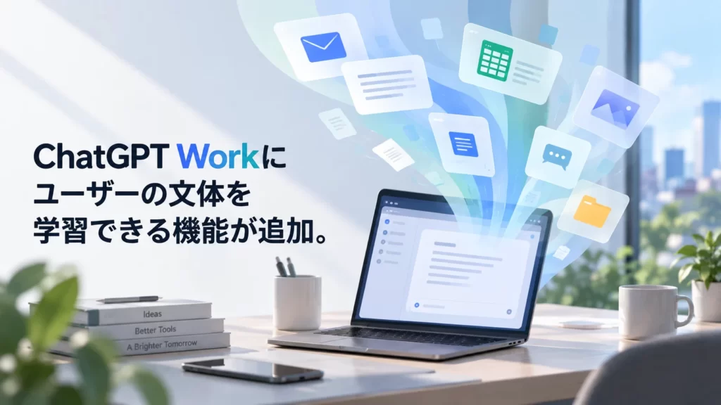 ChatGPT Workにユーザーの文体を学習できる機能が追加。