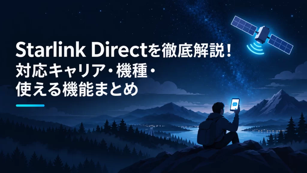 Starlink Directを徹底解説！対応キャリア・機種・使える機能まとめ