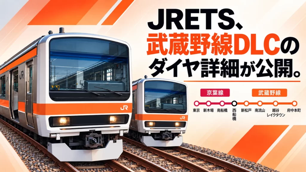JRETS、武蔵野線DLCのダイヤ詳細が公開。