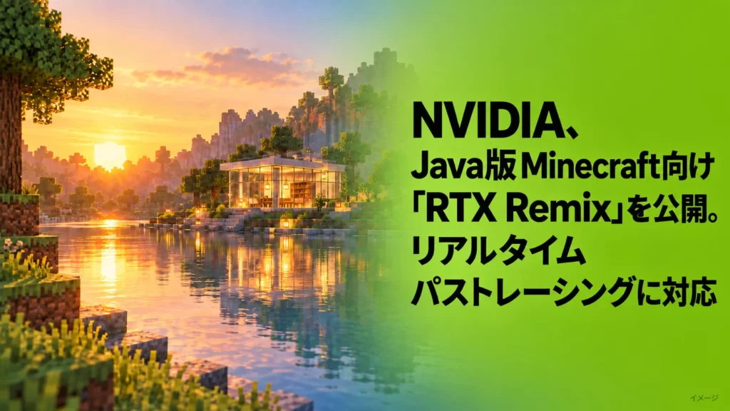 NVIDIA、Java版Minecraft向け「RTX Remix」を公開。リアルタイムパストレーシングに対応